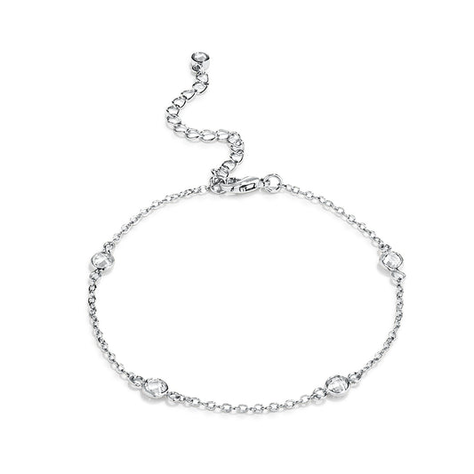 Glimmering Bezel Charm Bracelet