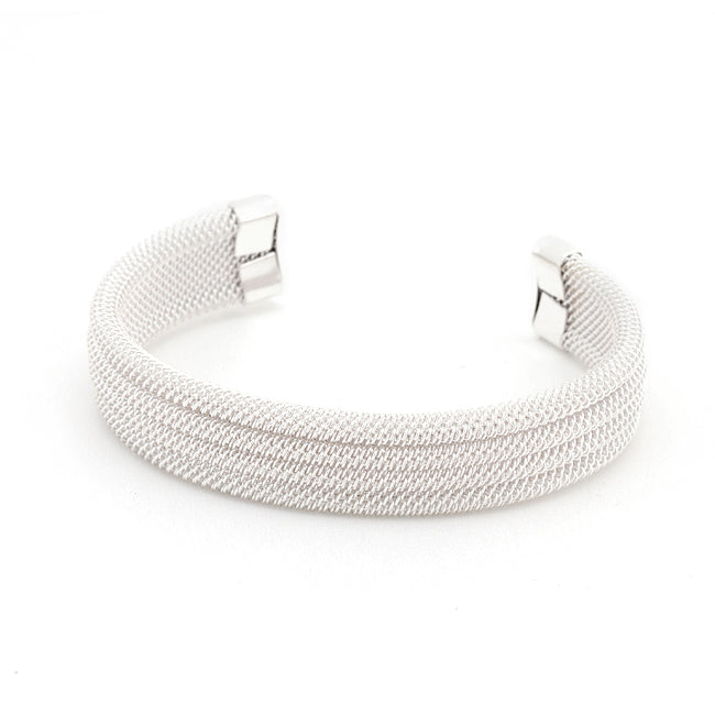 White Mesh Cuff Bracelet