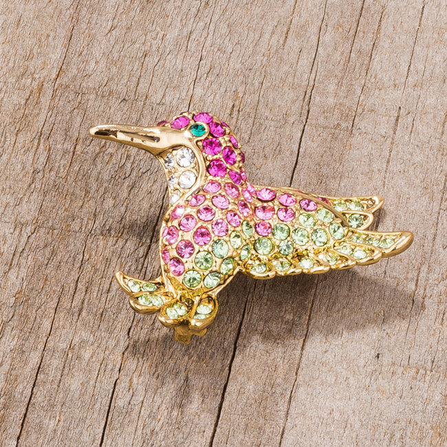 Crowing and Humming Song Bird Brooch