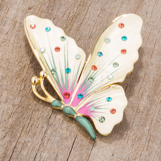 Vibrant Flutter Fly Brooch