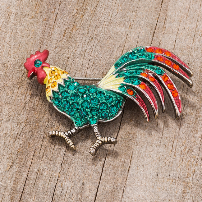 Crowing and Humming Song Bird Brooch