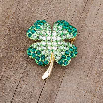 Green Luck Charm Brooch