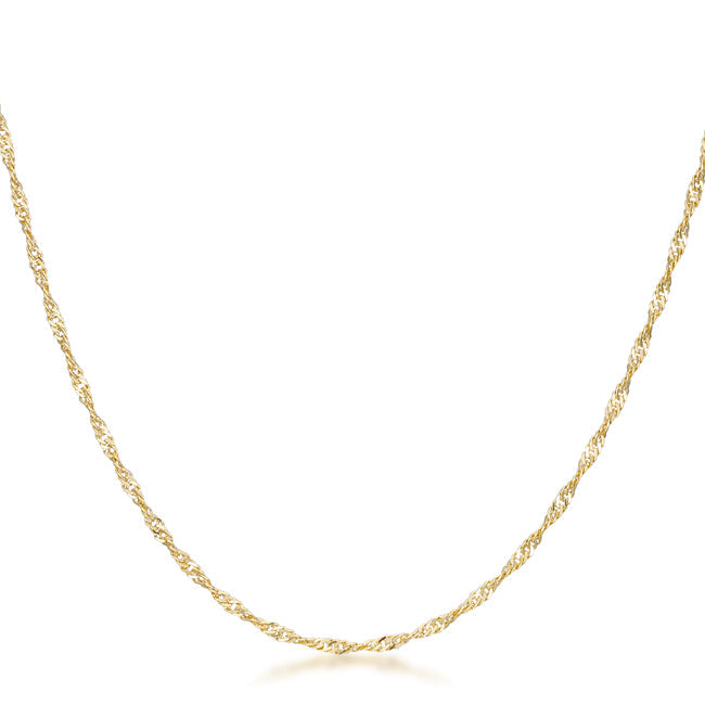 Minimalistic Twisted Curb Chain Necklace