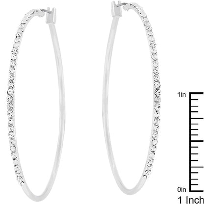 Crystal Glisten Hoop Earrings