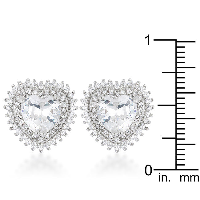 Frozen in Time Heart Earrings