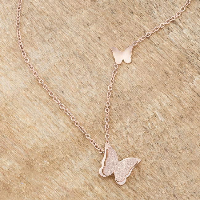 Butterfly Rose Symphony Necklace