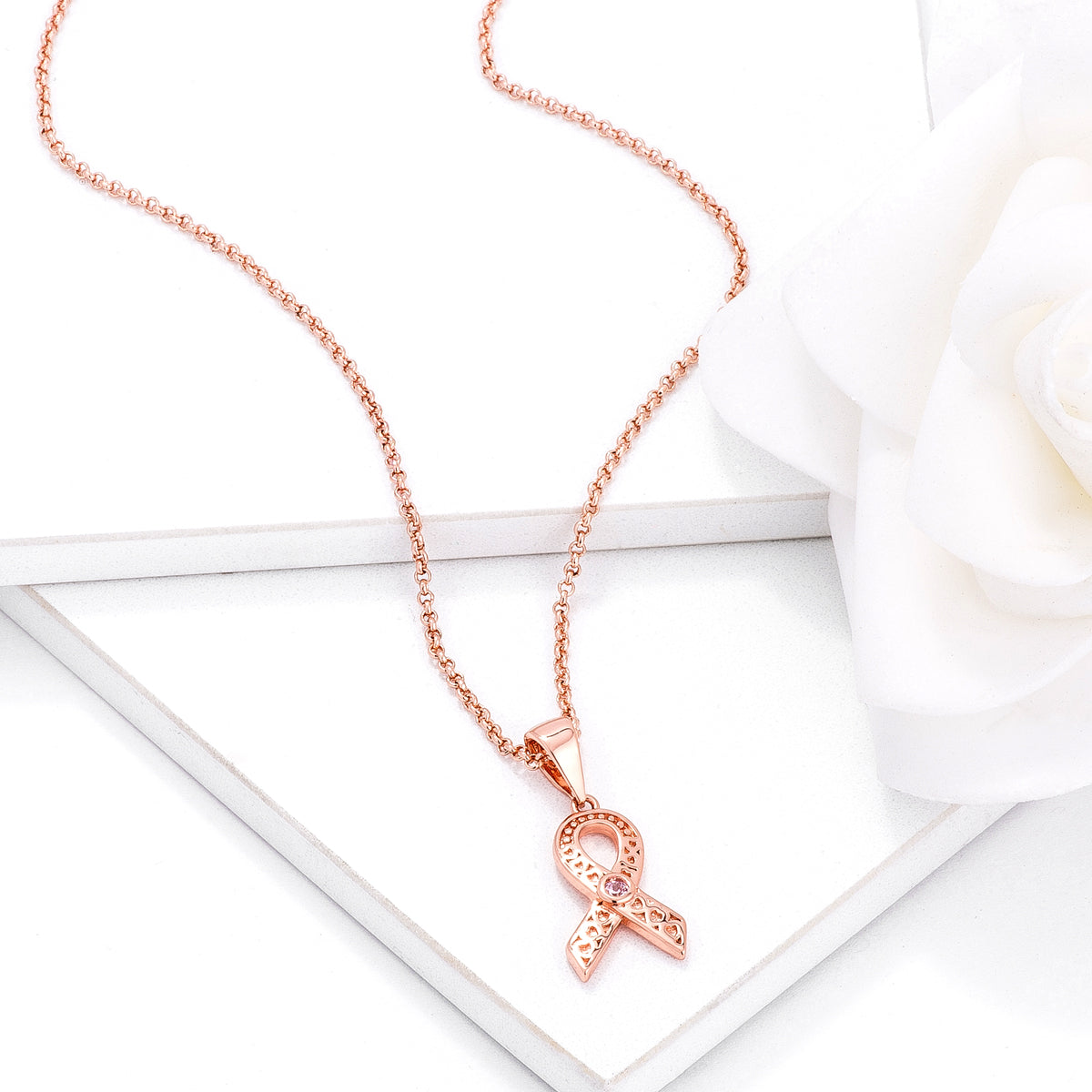 Pink Ribbon Awareness Pendant