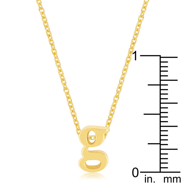 Bubble Initial Pendant Necklace