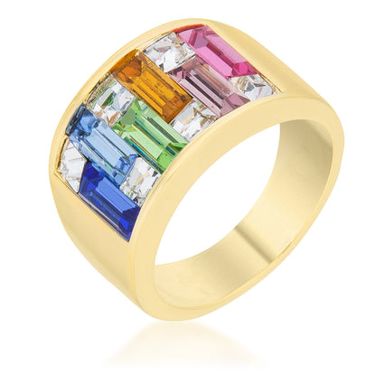 Rainbow Crystal Ring