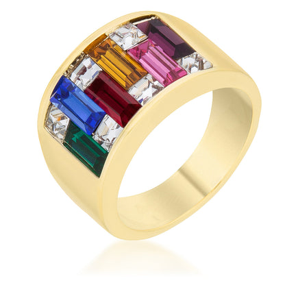 Rainbow Crystal Ring