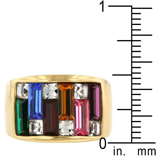 Rainbow Crystal Ring