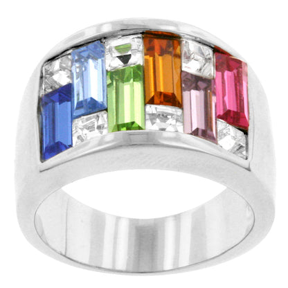 Rainbow Crystal Ring