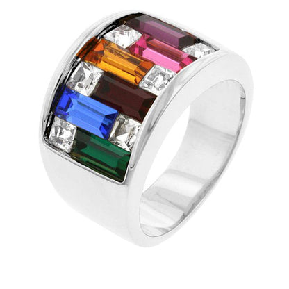 Rainbow Crystal Ring