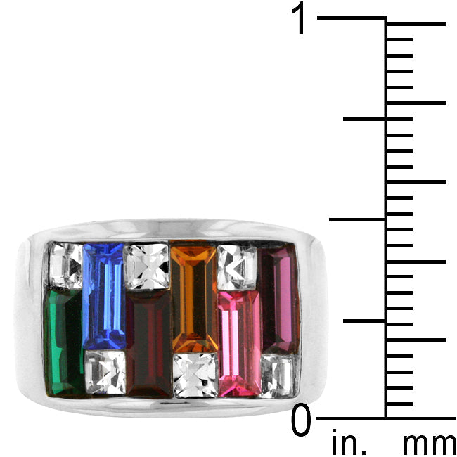 Rainbow Crystal Ring