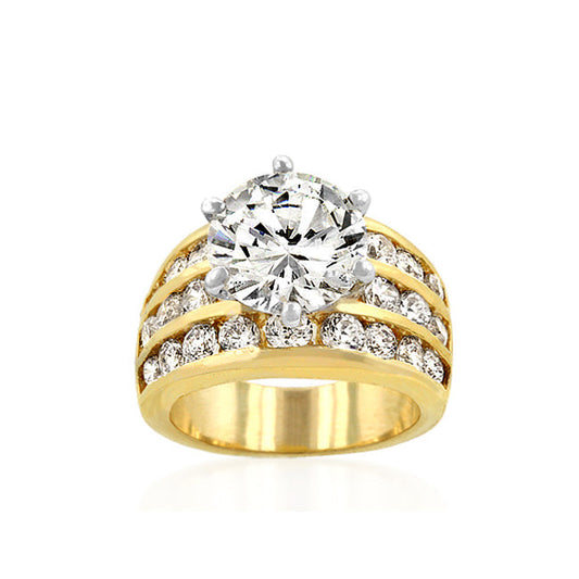 Three-Stripe Engagement Ring