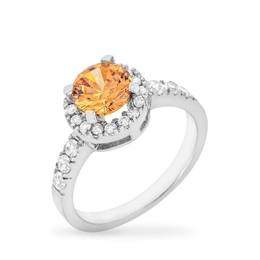 Exotic Jewel Halo Ring