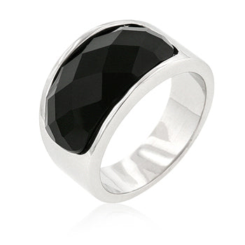 Obsidian Slab Ring