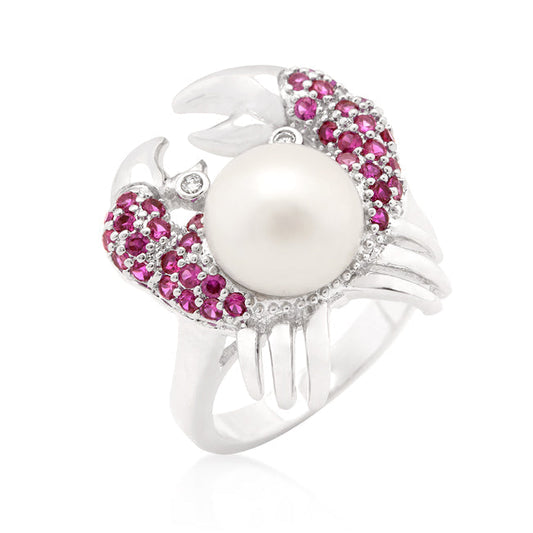 Gleaming Crab Pearl Ring