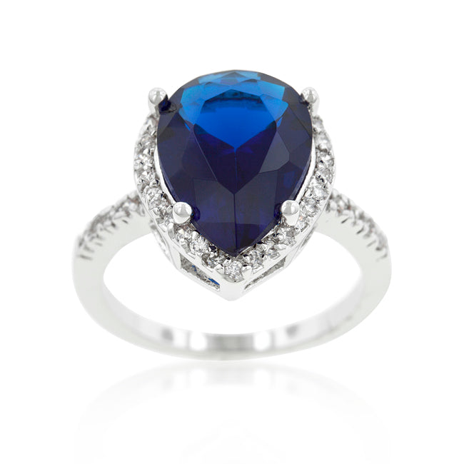 Sapphire Teardrop Ring