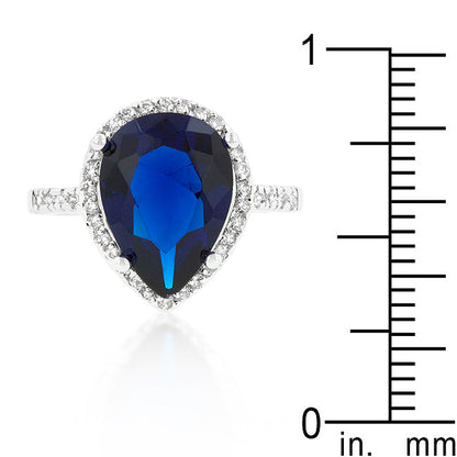 Sapphire Teardrop Ring