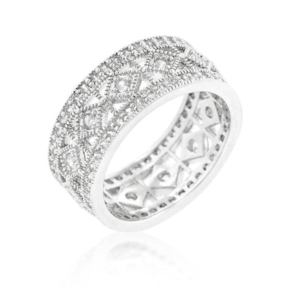 Silver Mosaic Eternity Ring