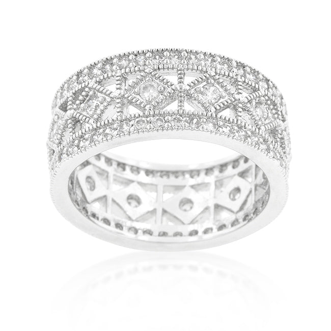 Silver Mosaic Eternity Ring