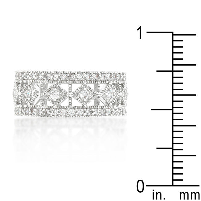 Silver Mosaic Eternity Ring