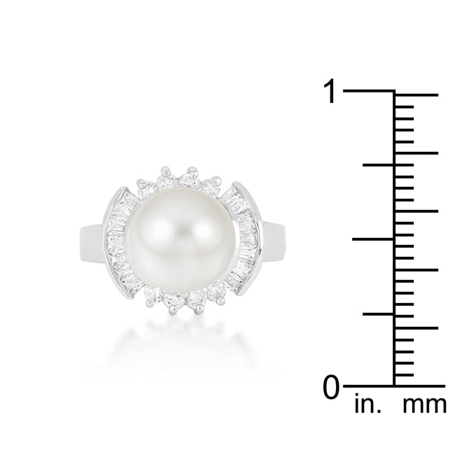 Frilled Collar Pearl Ring