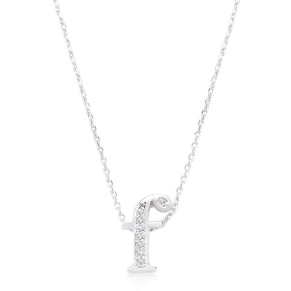 Paved Initial Pendant Necklace