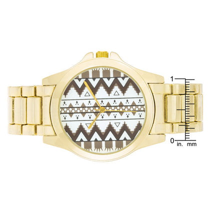 Golden Pattern Watch