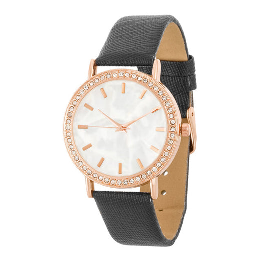 Night Rose Leather Watch